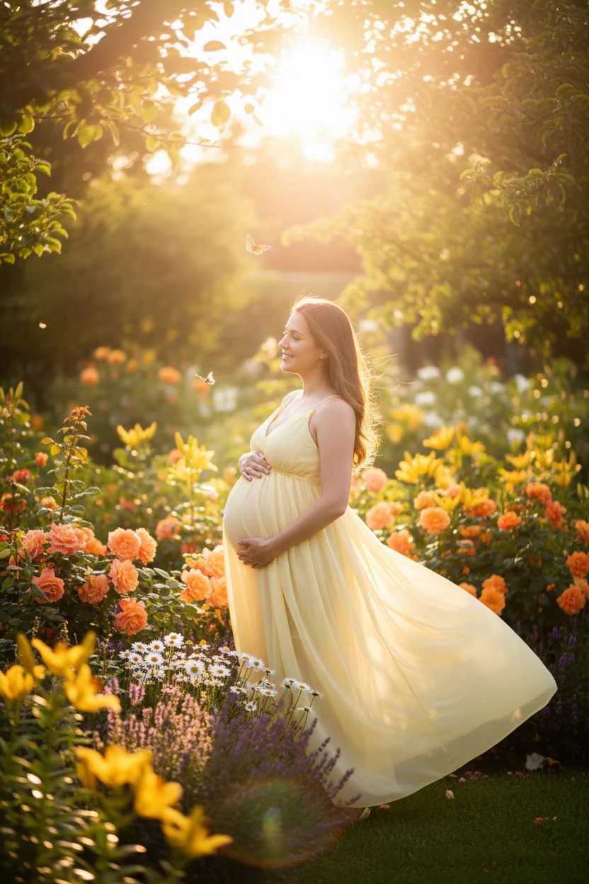 pregnant mom during the summer